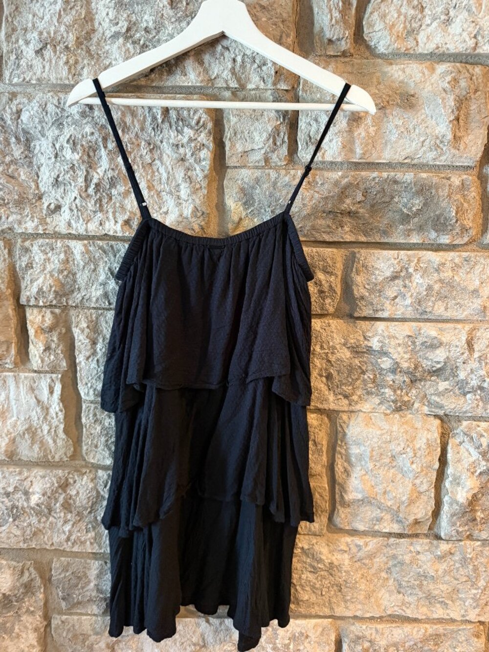 Black Tiered Mini Dress from Volcom - Size: M